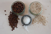 Load image into Gallery viewer, Bager beans, salt and pearl barley ingredients
